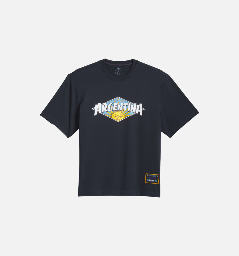 adidas KX4543 Thrasher X AFA Mens Short Sleeve Shirt - Navy/White