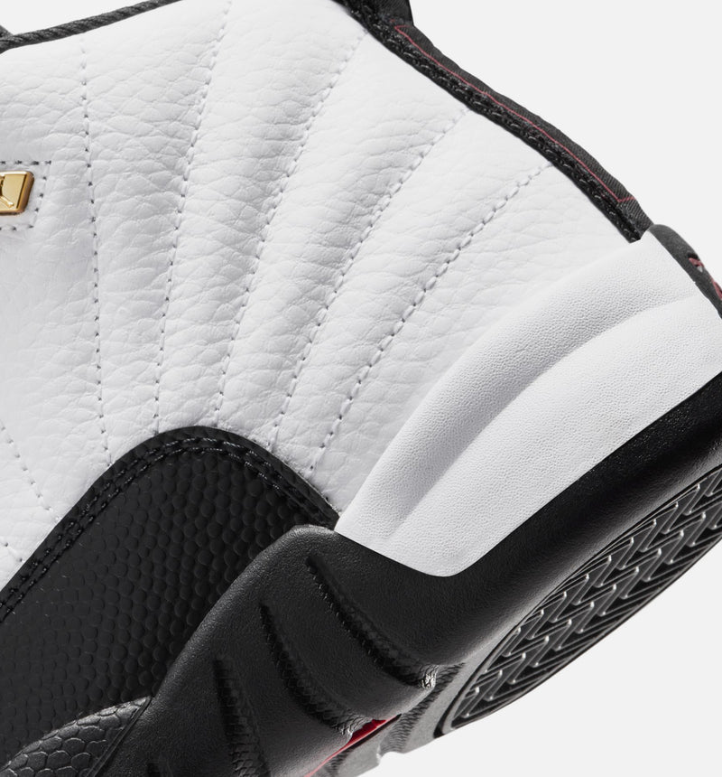 Air Jordan 12 Retro Taxi Preschool Lifestyle Shoe - White/Black/Taxi