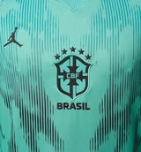 Brazil 2026 Stadium Goalkeeper Dri Fit Soccer Replica Mens Short Sleeve Shirt -  Light Menta/Black