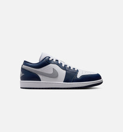 JORDAN 553558-141
 Air Jordan 1 Low Midnight Navy Mens Lifestyle Shoe - Midnight Navy/Wolf Grey Image 0