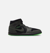 Air Jordan 1 Mid SE Hallowen Mens Lifestyle Shoe - Black/Sequoia/Scream Green/Black