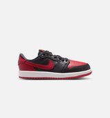 Air Jordan 1 Retro Low OG Banned Preschool Lifestyle Shoe - Black/Black/Varsity Red/Summit White Free Shipping