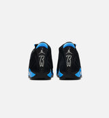 Air Jordan 14 Retro Black University Blue Mens Lifestyle Shoe - Black/White/University Blue/Metallic Silver