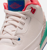 Air Jordan 3 Retro Play Your Way Preschool Lifestyle Shoe - Chalk/Track Red/True Blue/Kinetic Green Free Shipping