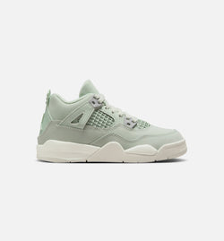 JORDAN HV4385-003
 Air Jordan 4 Retro Abundance Preschool Lifestyle Shoe - Seafoam/Sail/Metallic Silver Image 0