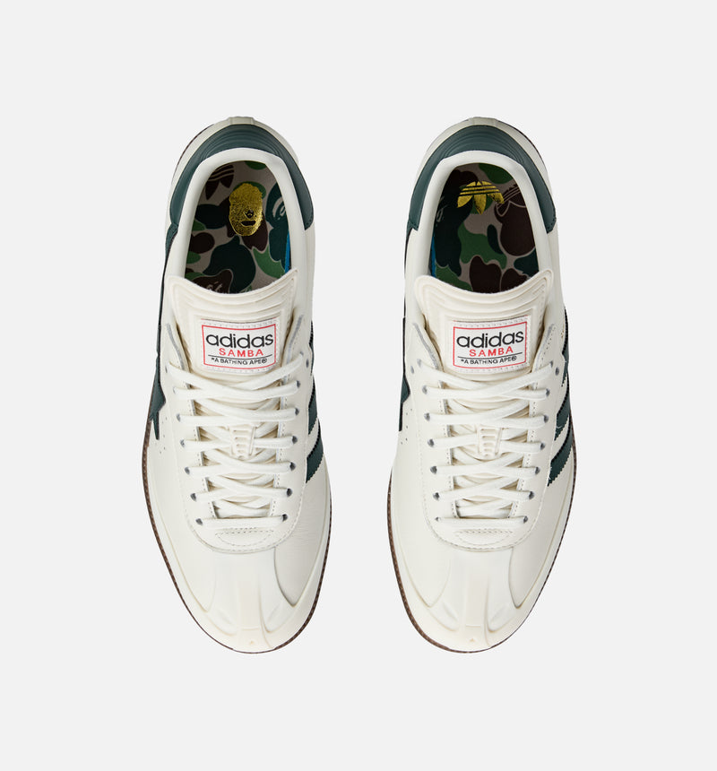 adidas KJ8852 Bape x Samba World Cup Mens Lifestyle Shoe - Cream White/Forest Night/ ShopNiceKicks.com adidas KJ8852 Bape x Samba World Cup Mens Lifestyle Shoe - Cream White/Forest Night/ ShopNiceKicks.com