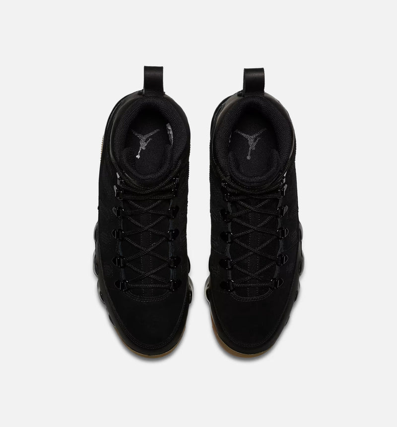 Air Jordan 9 Retro Mens Lifestyle Boot - Black/Black Gum/Light Brown