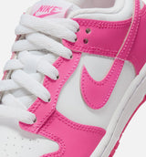 Dunk Low Laser Fuchsia Preschool Lifestyle Shoe - White/Laser Fuchsia