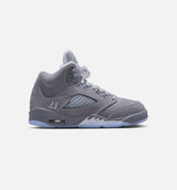 Air Jordan 5 Retro Wolf Grey Grade School Lifestyle Shoe -  Light Graphite/White/Wolf Grey