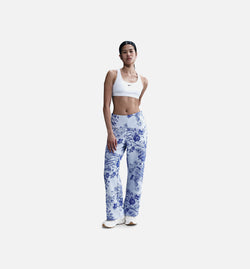 NIKE HF9588-100
 Mid Rise Jacquard Womens Track Pants - White/Hyper Royal Image 0