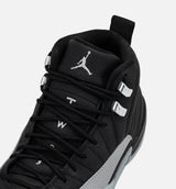 Air Jordan 12 Retro Black And Wolf Grey Mens Lifestyle Shoe - Black/Wolf Grey/White