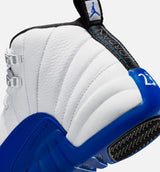 Air Jordan 12 Retro White and Game Royal Grade School Lifestyle Shoe - White/Black/Game Royal