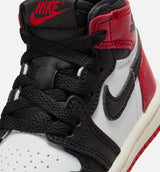 Air Jordan 1 Retro High OG Black Toe Infant Toddler Lifestyle Shoe - White/Black/Varsity Red/Sail