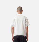 Lattina Mens Short Sleeve Shirt - White/Black