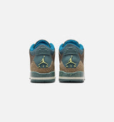 Air Jordan 3 Retro Olive Grey Grade School Lifestyle Shoe - Olive Grey/Green Abyss/Khaki/Sea Glass
