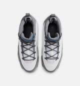 Air Jordan 9 Retro Flint Grey and French Blue Preschool Lifestyle Shoe - White/French Blue/Flint Grey