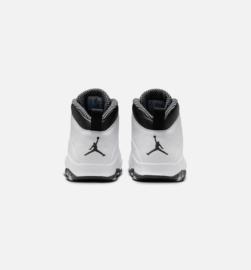 Air Jordan 10 Retro Light Steel Grey Mens Lifestyle Shoe - White/Black/Light Steel Grey