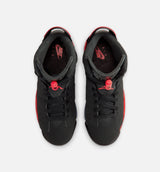 Air Jordan 6 Retro Infrared Salesman Grade School Lifestyle Shoe - Black/Light Crimson