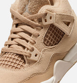 Air Jordan 4 Retro Cozy Girl Preschool Lifestyle Shoe - Hemp/Light Orewood Brown
