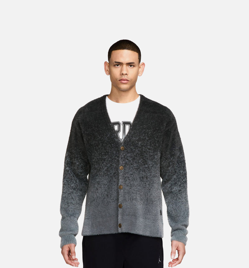 Air JDN Cardigan Mens Sweater - Dark Smoke Grey