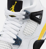 Air Jordan 4 Retro Rare Air Tour Yellow Grade School Lifestyle Shoe - White/Dark Blue Grey/Black/Tour Yellow Free Shipping