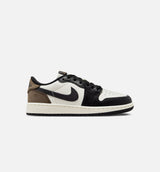 Air Jordan 1 Retro Low Mocha Grade School Lifestyle Shoe - Sail/Dark Mocha/Black