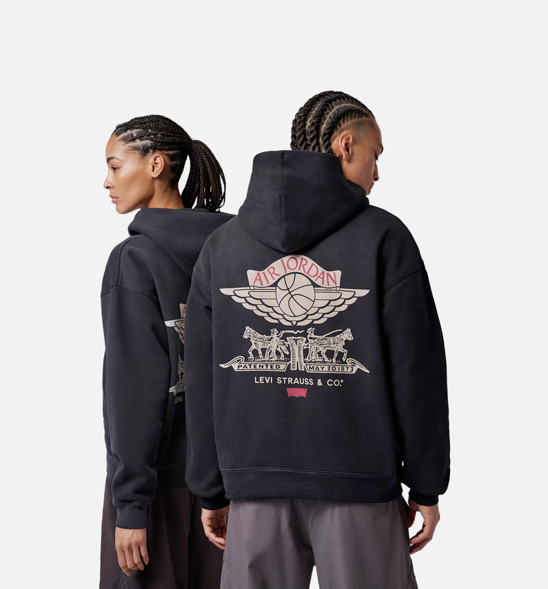 トップス NIKE JORDAN x LEVI'S Fleece Zip Hoodie M Jordan Jordan X Levi's® Black Full-Zip Hoodie