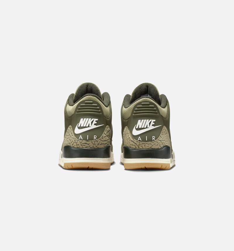 Air Jordan 3 Retro Medium Olive Mens Lifestyle Shoe - Medium Olive/Sequoia/Neutral Olive/Sail/Total Crimson