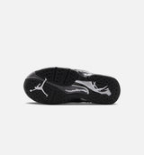 Air Jordan 8 Retro Chrome Black And Light Graphite Grade School Lifestyle Shoe - Black/White/Light Graphite