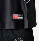 Brooklyn Goalie Mens Long Sleeve Shirt - Black/White/Metallic Silver