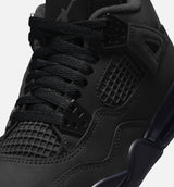 Air Jordan 4 Retro Black Cat Grade School Lifestyle Shoe - Black/Black/Light/Graphite