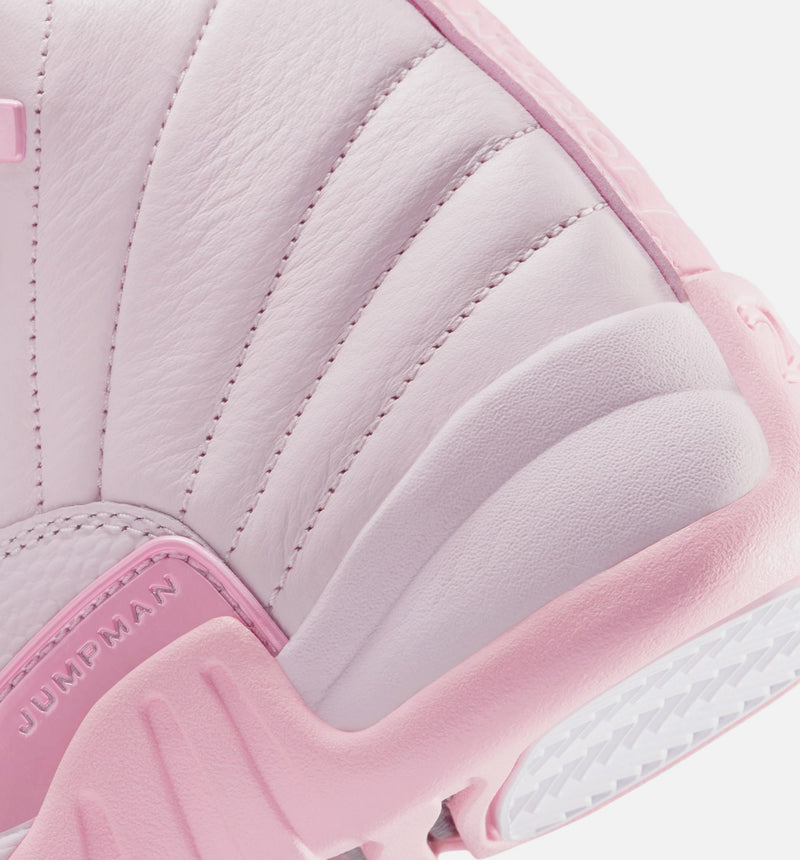 Air Jordan 12 Retro Pearl Pink Grade School Lifestyle Shoe - Pearl Pink/Medium Soft Pink