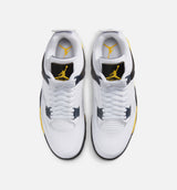 Air Jordan 4 Retro Rare Air Tour Yellow Mens Lifestyle Shoe - White/Dark Blue Grey/Black/Tour Yellow Free Shipping