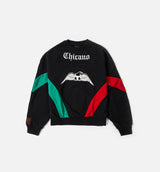 Willy Chavarria x Adidas Fleece Stripe Detailed Mens Crewneck - Black