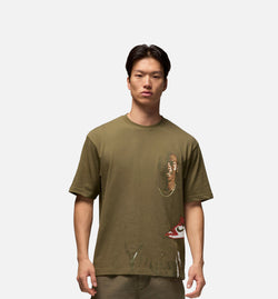 JORDAN HQ2666-222-2XL
 Statement 1985 Mens Short Sleeve Shirt - Olive Image 0