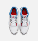 Air Jordan 3 Retro OG True Blue Mens Lifestyle Shoe - White/Varsity Red/True Blue/Cement Grey/Anthracite Free Shipping