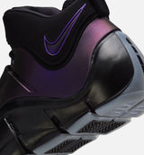 Zoom Lebron IV Black and Varsity Purple Mens Lifestyle Shoe - Black/Varsity Purple/Blue Tint