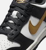 Dunk Low Grade School Lifestyle Shoe - Summit White/Anthracite/Metallic Gold