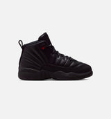 Air Jordan 12 Retro Bloodline Preschool Lifestyle Shoe - Black/Varsity Red Free Shipping