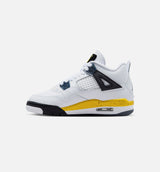 Air Jordan 4 Retro Rare Air Tour Yellow Grade School Lifestyle Shoe - White/Dark Blue Grey/Black/Tour Yellow Free Shipping