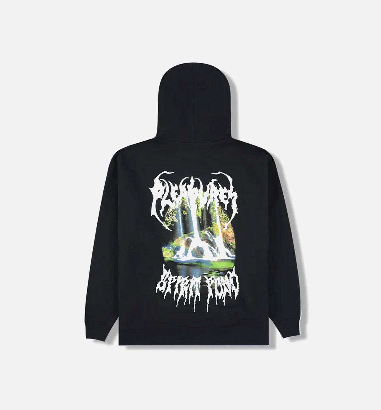 Pleasures P25F072-BLK Pond Zip Up Mens Hoodie - Black