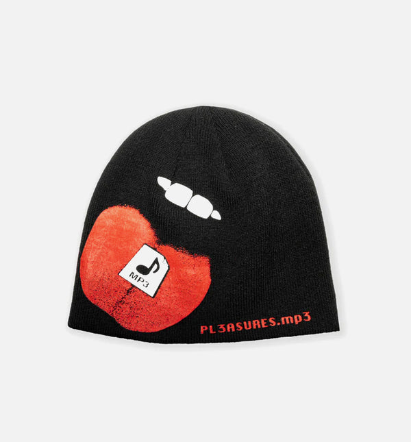 Pleasures P25SP081-BLACK Old E Skully Beanie Mens Hat - Black