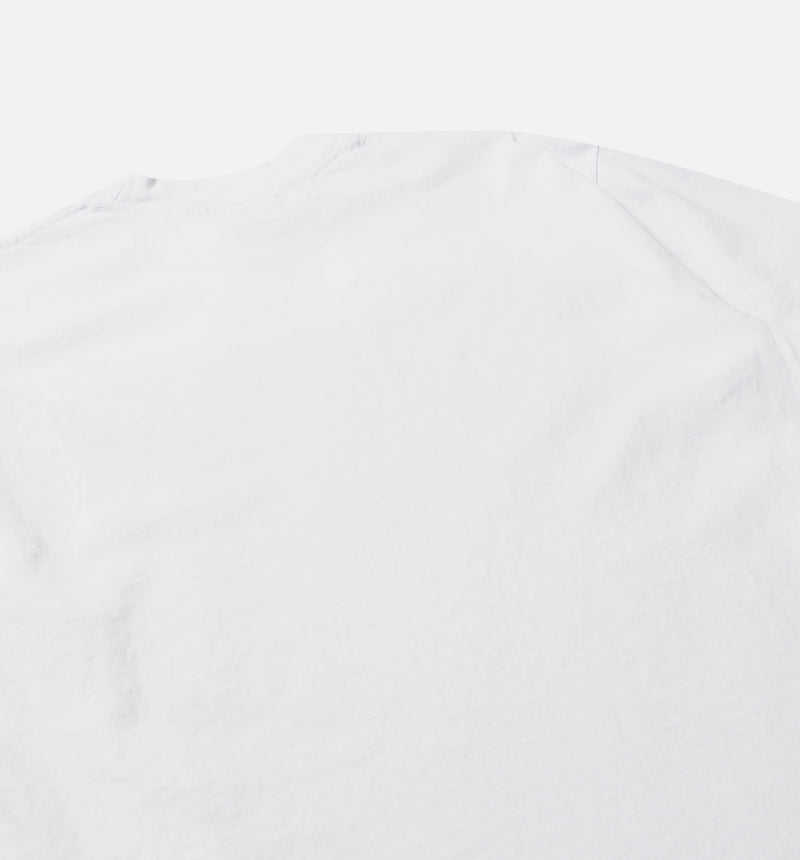 Star Logo Photo Mens Short Sleeve Shirt - White