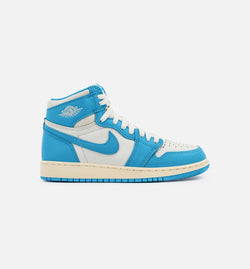 JORDAN FD1437-402
 Air Jordan 1 Retro High OG UNC Reimagined Grade School Lifestyle Shoe - Dark Powder Blue/Sail Image 0