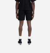 Pointelle Crochet Knit Mens Short - Black