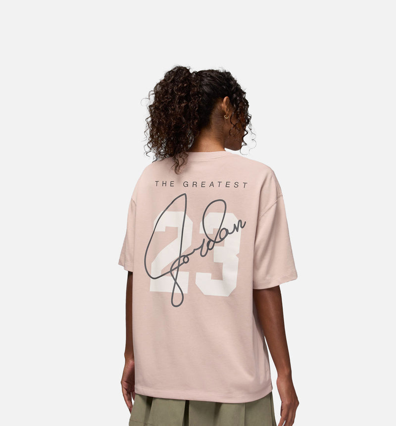 Brooklyn Essentials Graphic Womens Short Sleeve Shirt - Fossil Stone