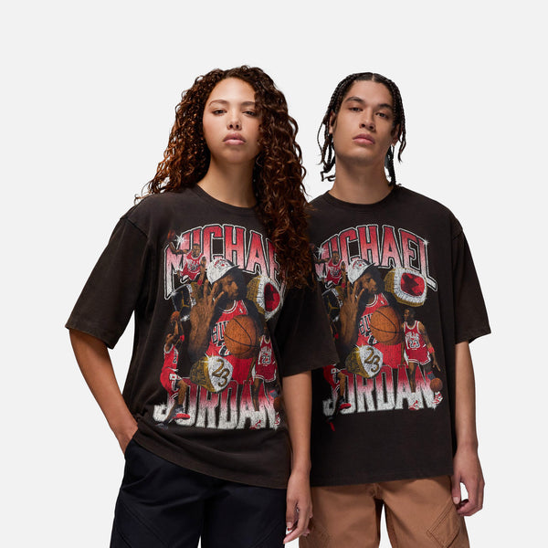 Jordan HM7131-010 Flight Fleece 23 Michael Mens Short Sleeve Shirt