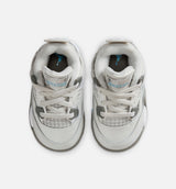 Air Jordan 4 Retro Blue Chill Infant Toddler Lifestyle Shoe - Photon Dust/Blue Chill/Flat Pewter/White/Blue Tint