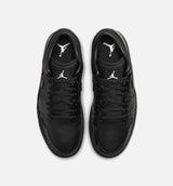Air Jordan 1 Low Patent Elephant Womens Lifestyle Shoe - Black/Black/White/Metallic Silver