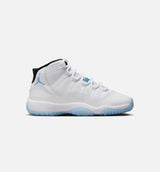 Air Jordan 11 Retro Legend Blue Grade School Lifestyle Shoe - White/Legend Blue/Black Free Shipping